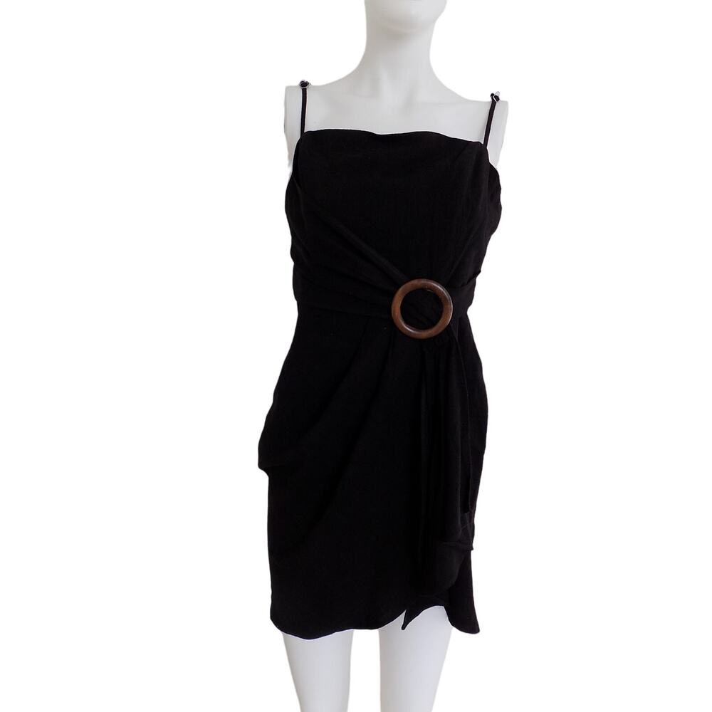 Saints + Secrets dress sundress black size Large NWT